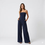Lucienne Bellamy | Stropløs Jumpsuit i Marineblå