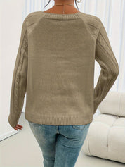 Birgitte Kruse | Strikket Sweater med Knapdetaljer