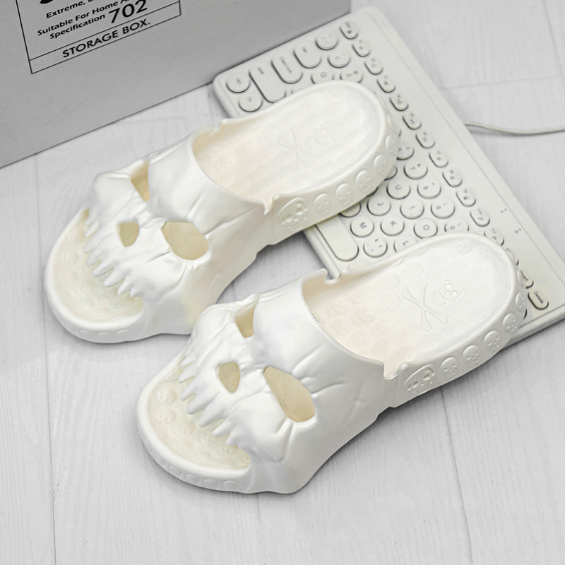 Fright Night | Skull Halloween Slippers For Women
