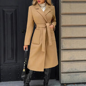 Andrea Lund | Camel Wool Coat with Tie Belt