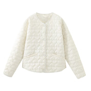 Louise Mortensen | Quilted cropped jacket with heart pattern