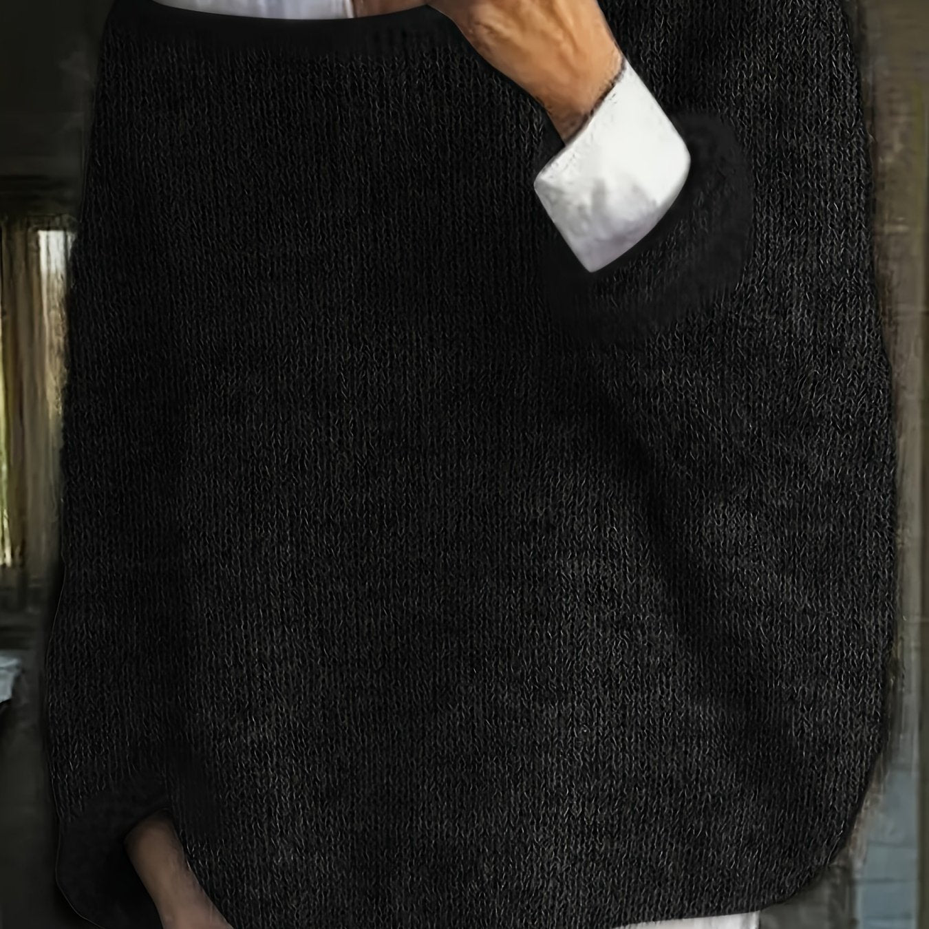 Malin Berggren | Oversized Striksweater med Rund Hals