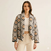 Ottavia Rigatoni | Quiltet Boho Bomber Jakke i Jordfarver