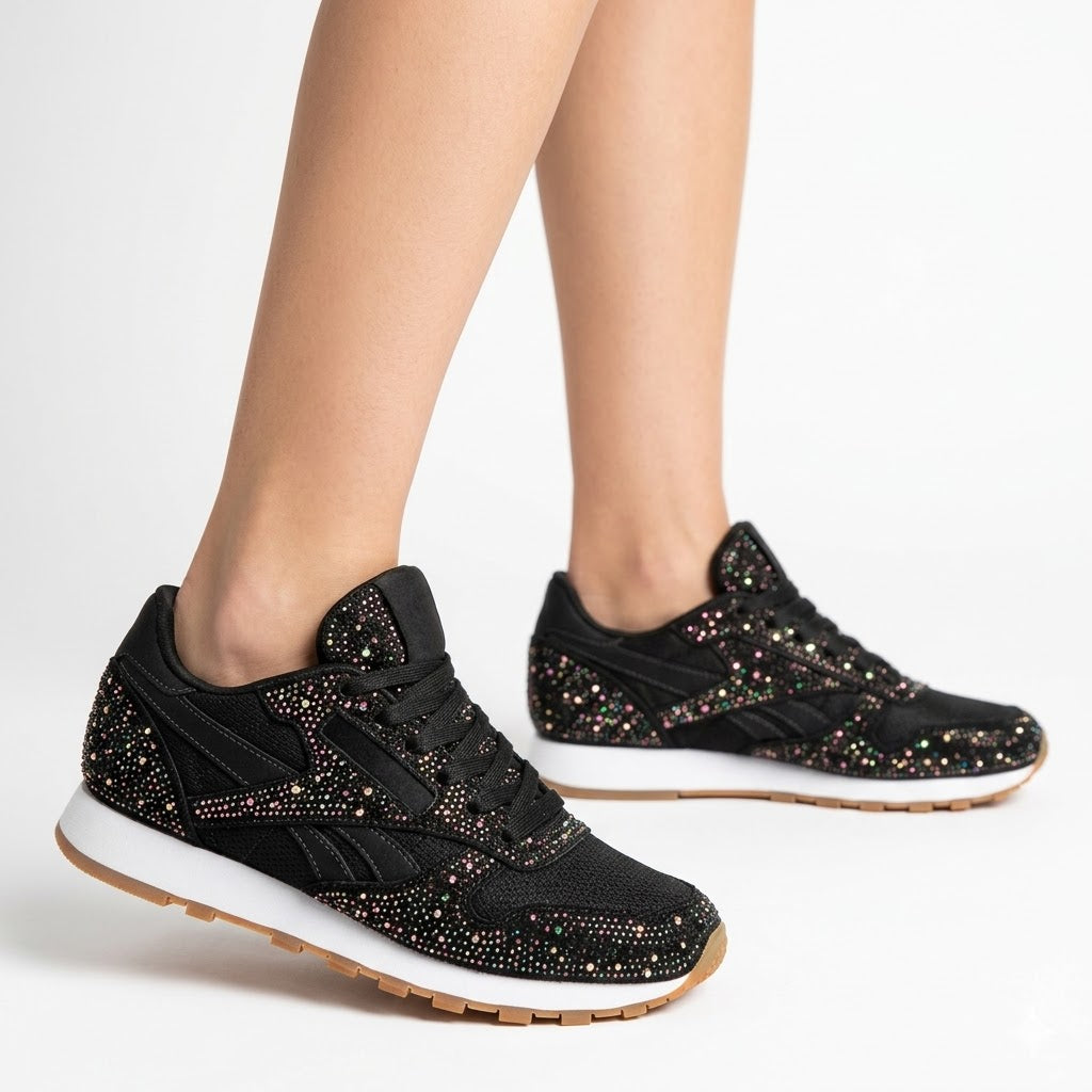 Rosalind Ashcroft | Glitrende Sneakers i Lyserød med Premium Komfort