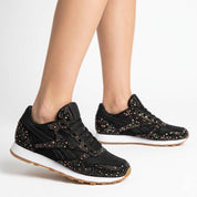 Rosalind Ashcroft | Glitrende Sneakers i Lyserød med Premium Komfort