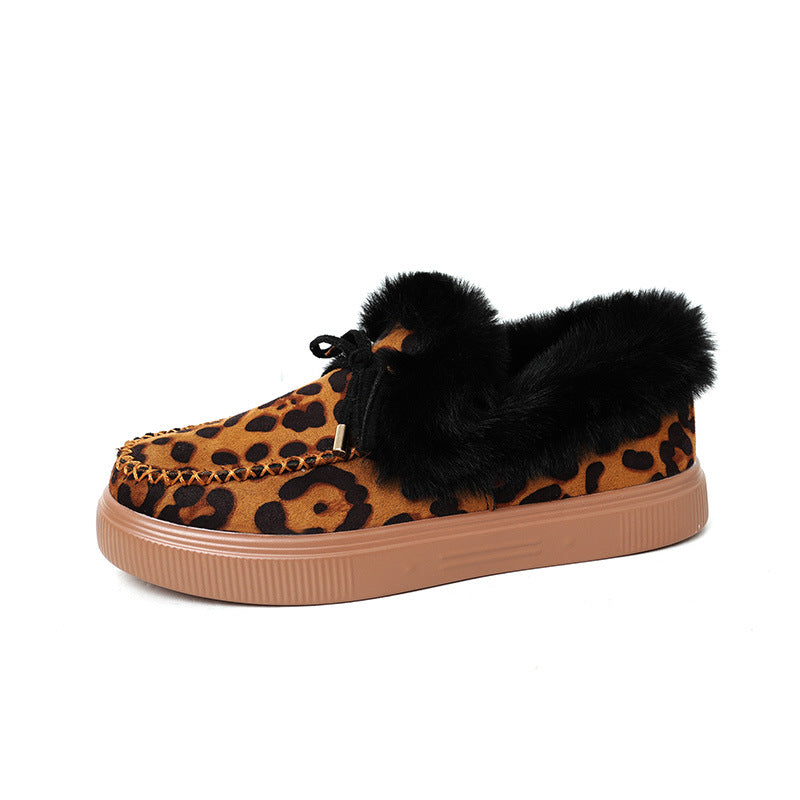 Mille Kjær | Fluffy plys-slippers med skindkant til kvinder