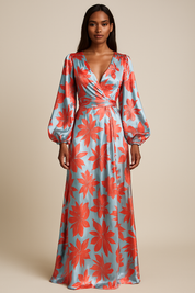 Amélie Laurent | Midi sommerkjole i viskose med elegant print