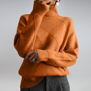 Sienna Malmström | Blød Cashmere Rullekravesweater i Beige