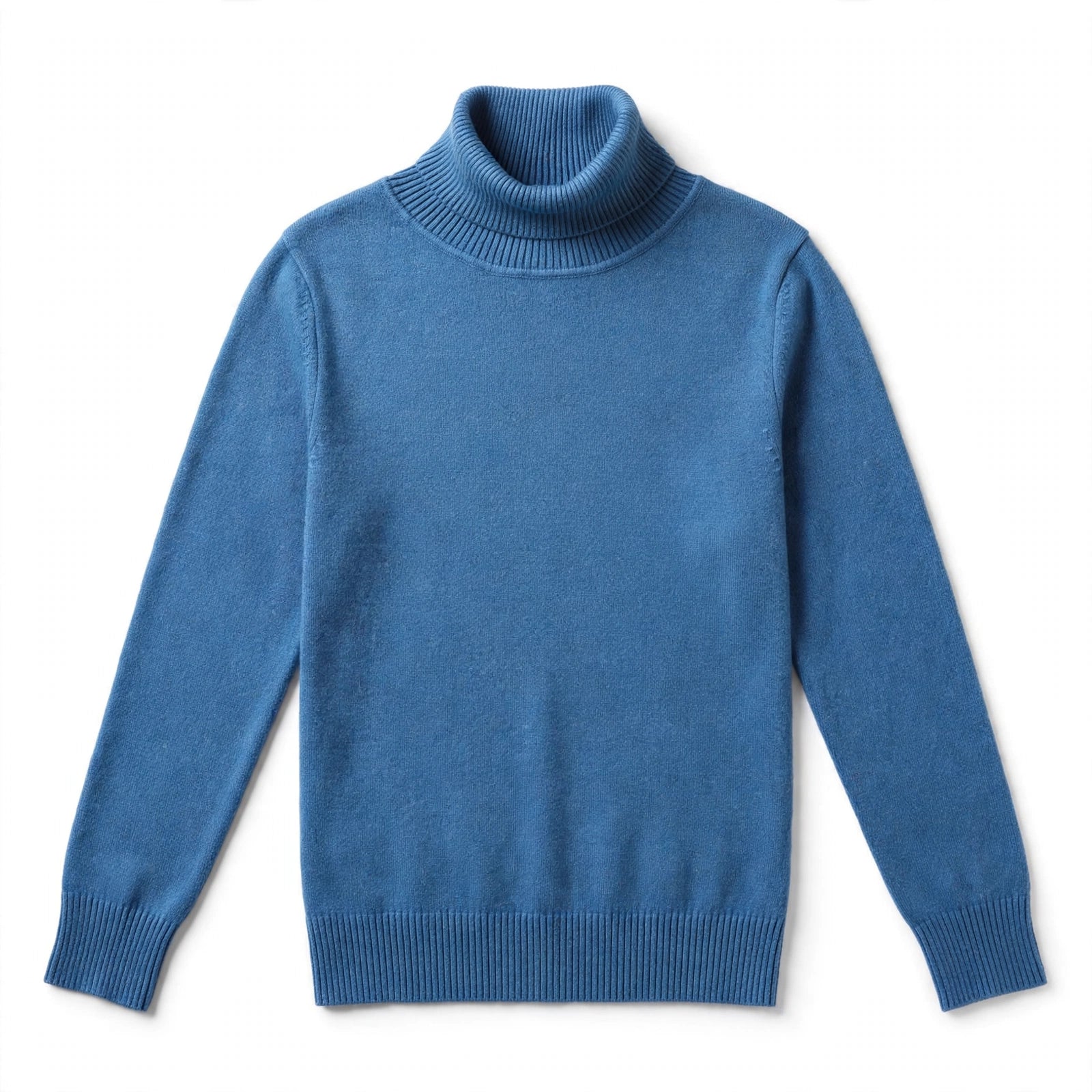 Nicolai Bergstrøm | Rollkragenpullover aus petrolblauem Strick