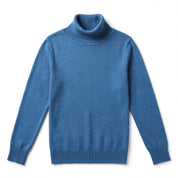 Nicolai Bergstrøm | Rollkragenpullover aus petrolblauem Strick