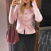 Freja Dahl | Rib-strikket cardigan med knapper