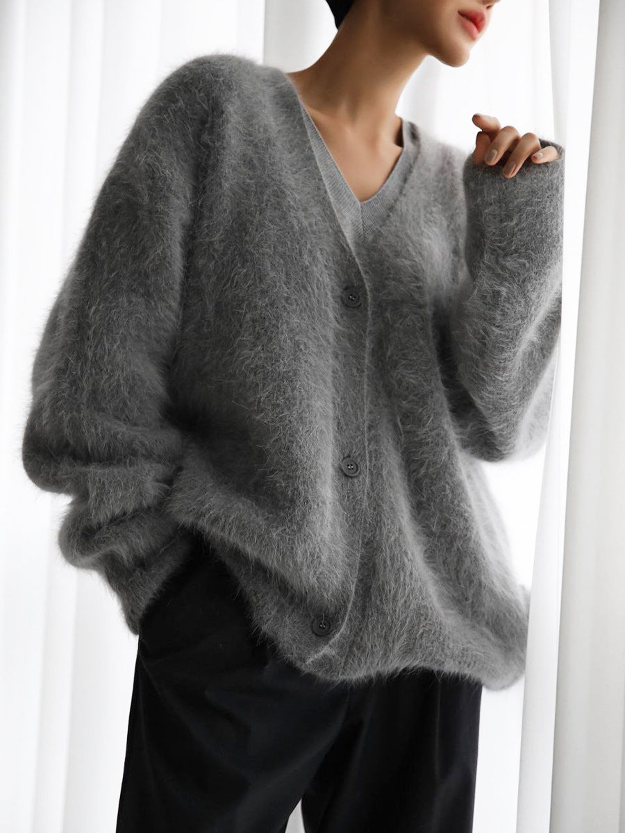 Cecilie Poulsen | Oversized kardigan z měkkého mohérového úpletu