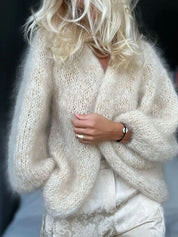 Laura Skovgaard | Blødt oversized cardigan med bat-wing ærmer