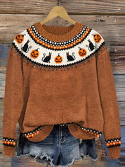 Karen Sørensen | Æble-strikket sweater med Fair Isle-mønster