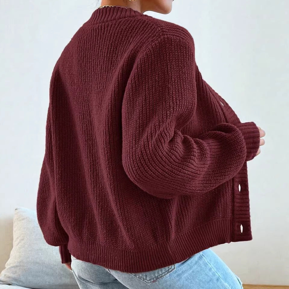 Nora Kjeldsen | Oversized Knitted Cardigan in Green