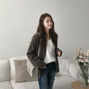 Ditte Lund | Oversize Strikcardigan i Grå