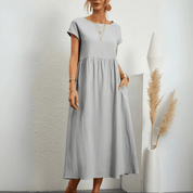 Anaïs Lefevre | Linned luksus maxi kjole