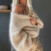 Laura Skovgaard | Blødt oversized cardigan med bat-wing ærmer