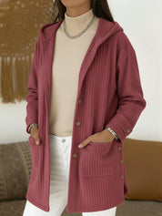Katrine Mortensen | Hooded corduroy-jakke til kvinder