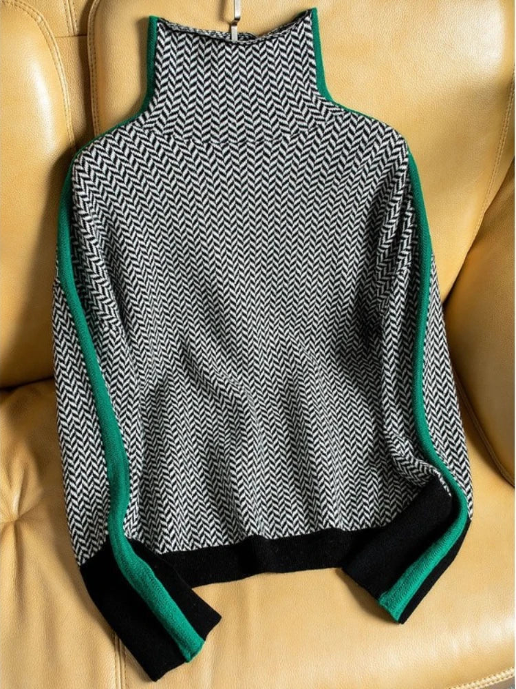 Cordelia Ashburn | Stribet Sweater i Varm Hverdag-Stil