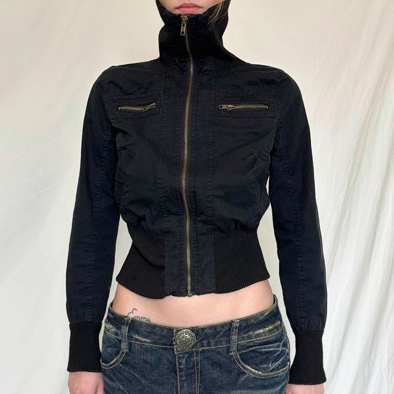 Marie Pedersen | Cropped-Bomberjacke mit Reißverschluss für Damen