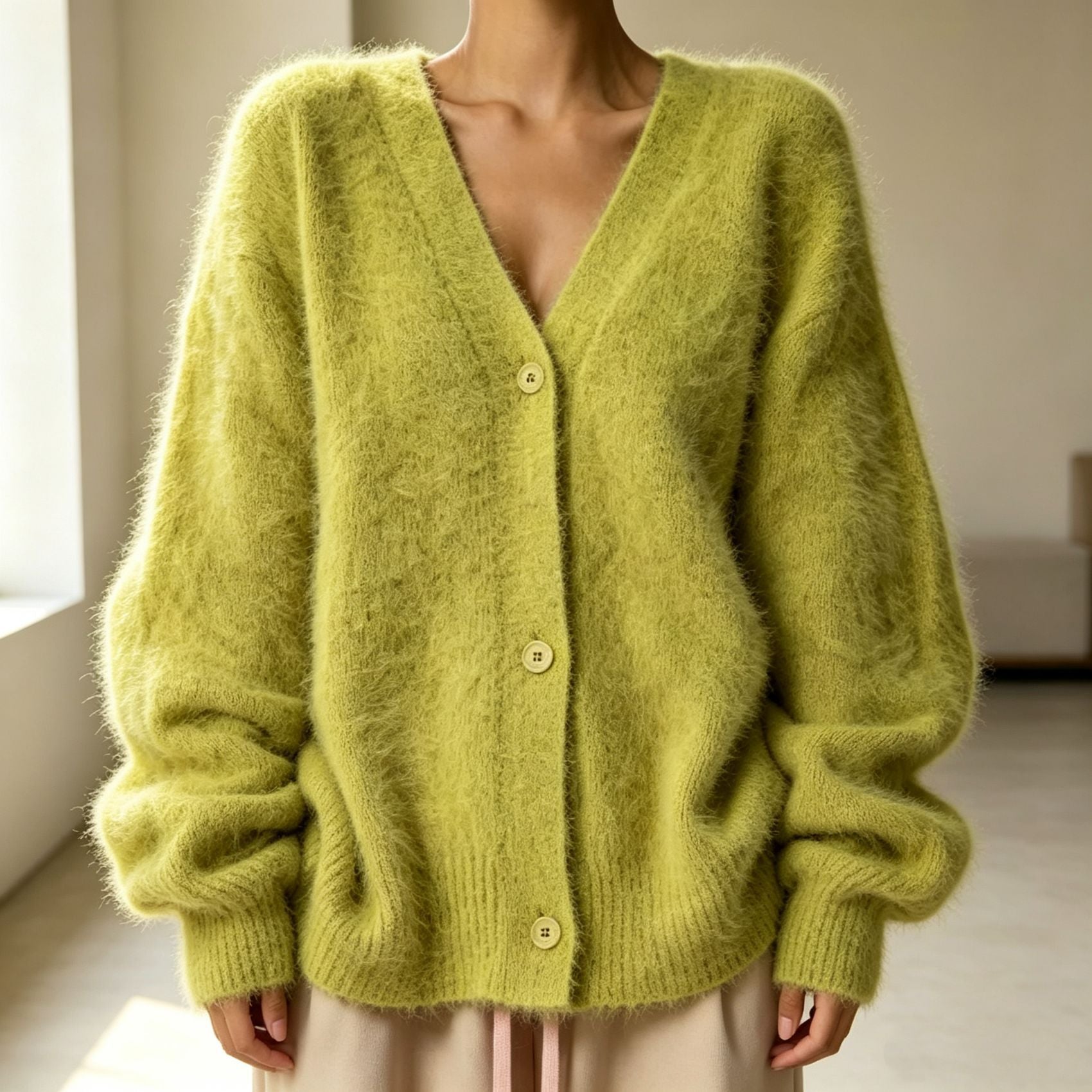 Cecilie Poulsen | Oversized kardigan z měkkého mohérového úpletu