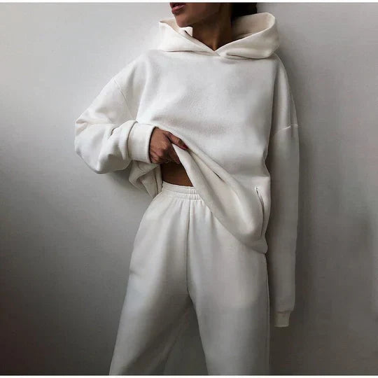 Lena Holst | Cropped Hoodie Sæt i sort til kvinder