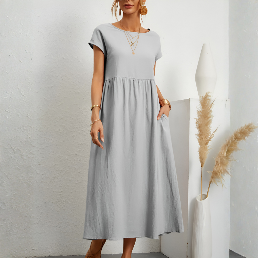 Juliette Moreau | Patchwork luksus midi kjole