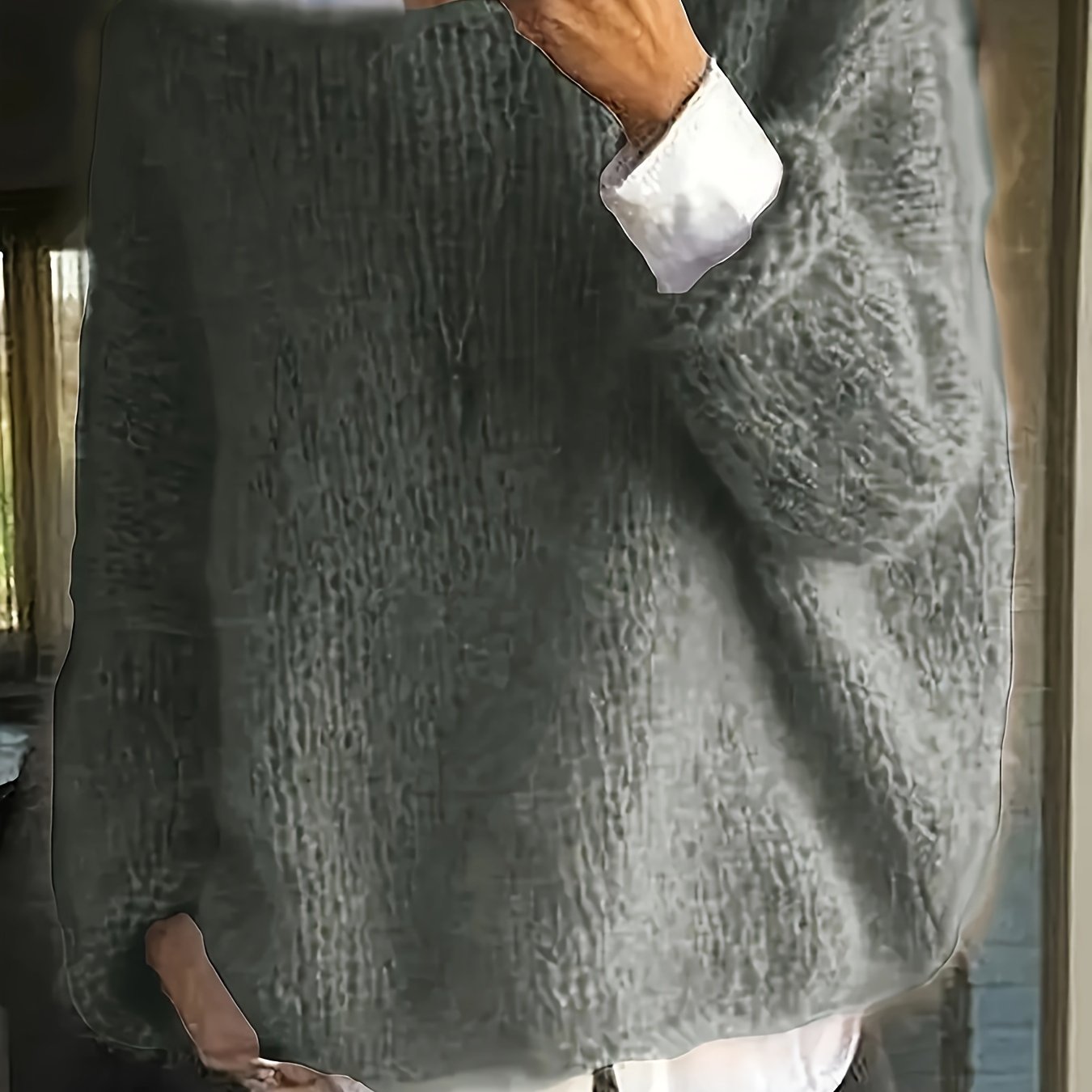 Malin Berggren | Oversized Striksweater med Rund Hals