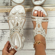 Celestine Montaigne | Boho-sandaler med udsmykkede remme