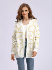 Rikke Overgaard | Jacquard-Strickjacke mit grafischem Muster in Oversize-Passform
