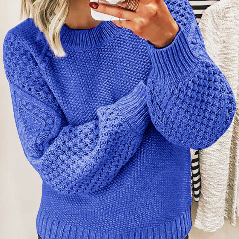 Mette Falk | Grob gestrickter Pullover mit Trompetenärmeln