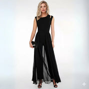 Rosalia Veneziano | Maxi-jumpsuit med V-udskæring og elegante detaljer til kvinder
