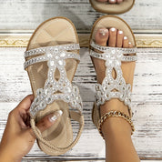 Celestine Montaigne | Boho-sandaler med udsmykkede remme