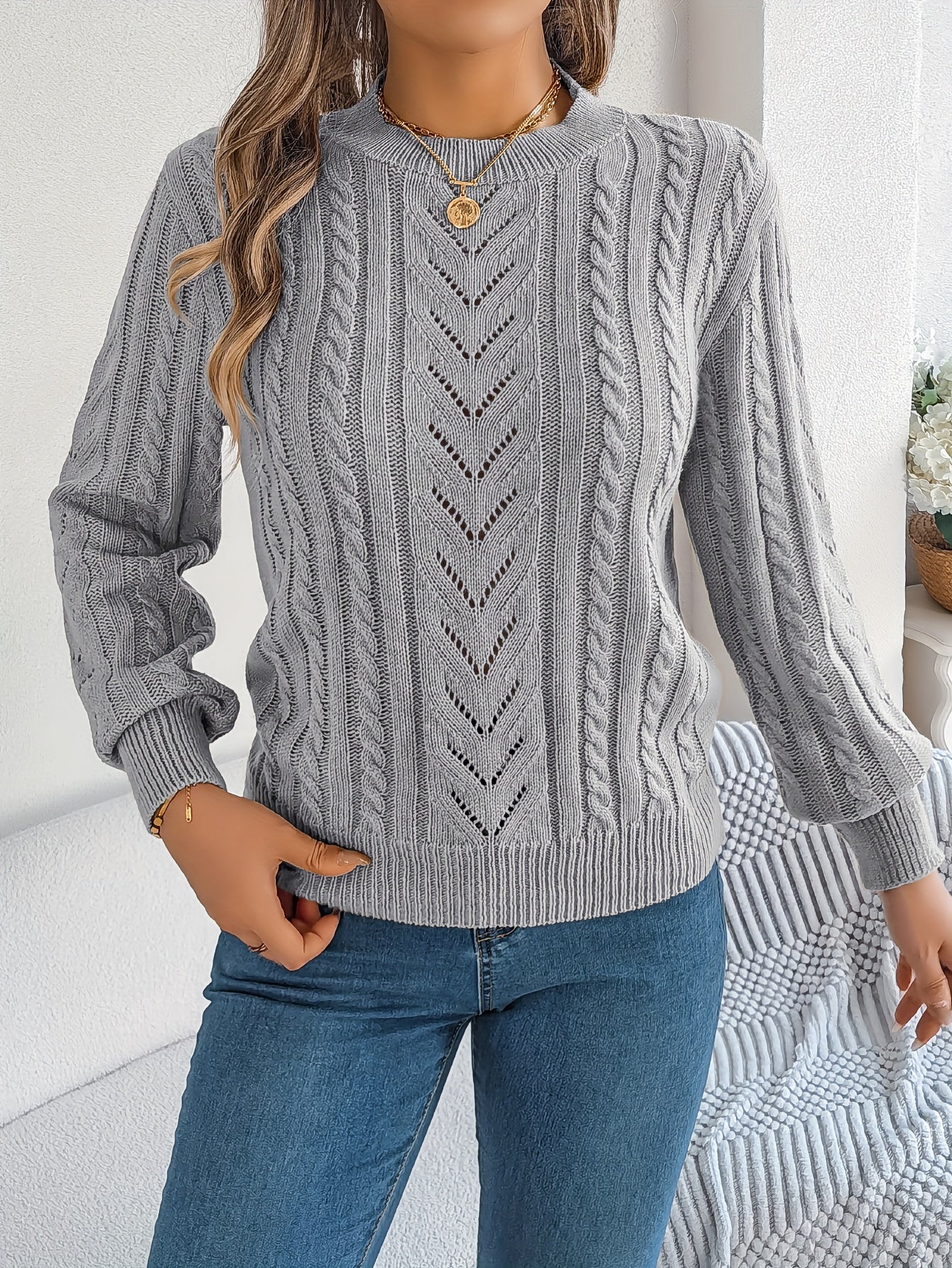 Nora Jørgensen | Cable-Knit Textured Sweater