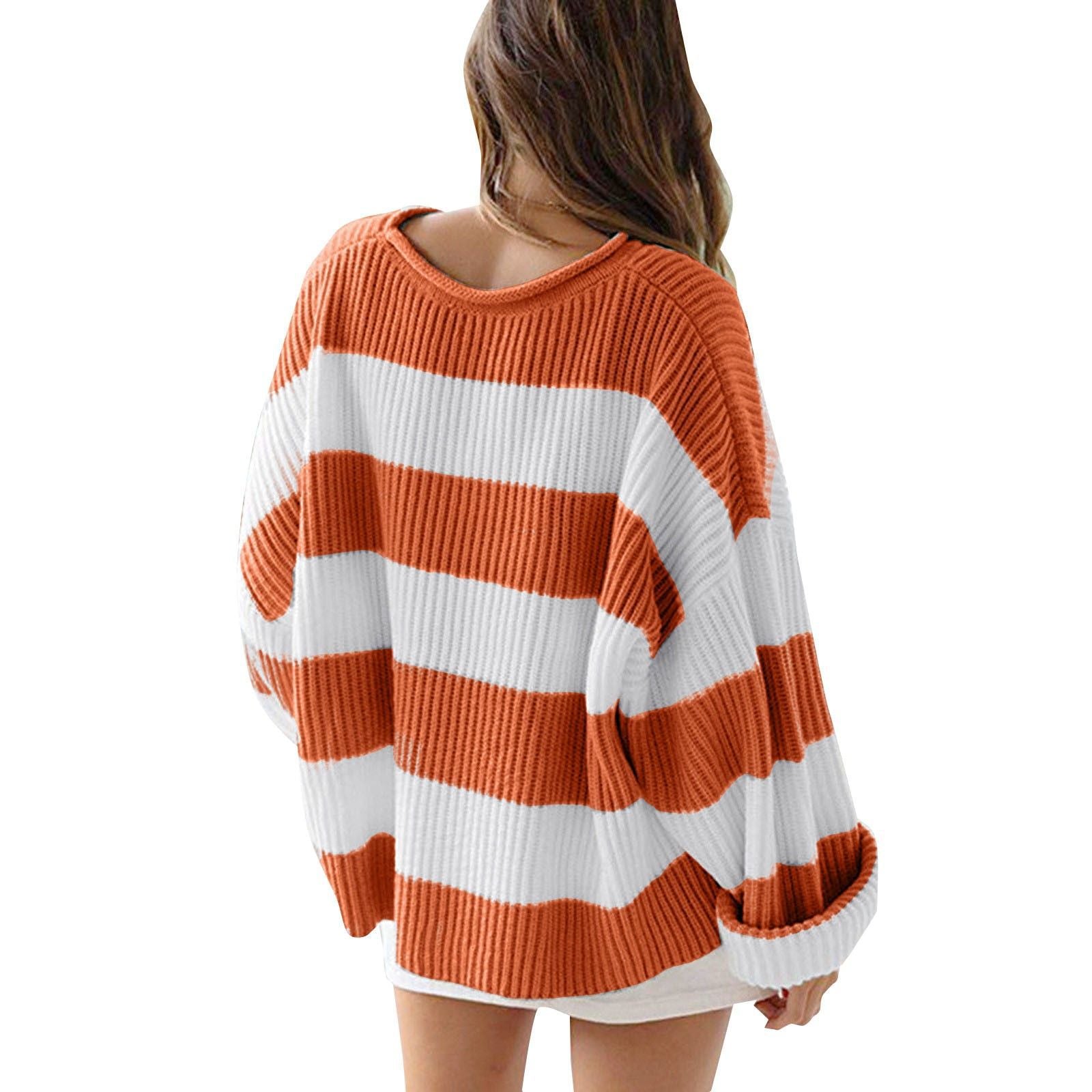 Maja Holm | Oversize pruhovaný pletený svetr pro ženy
