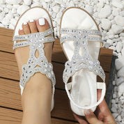 Celestine Montaigne | Boho-sandaler med udsmykkede remme