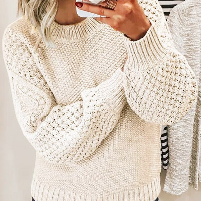 Mette Falk | Grob gestrickter Pullover mit Trompetenärmeln