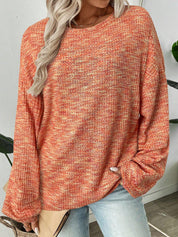 Malene Skov | Oversize pletená halenka v melírovaném patchworku