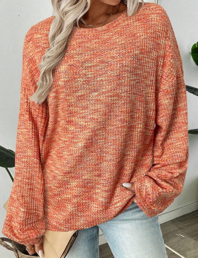 Malene Skov | Oversize pletená halenka v melírovaném patchworku