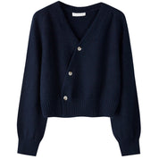 Ida Vang | Gestrickte Wickel-Cardigan mit Knöpfen