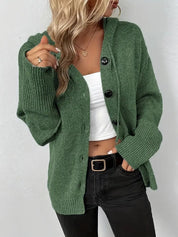 Nadia Skovbjerg | Hooded Knitted Cardigan with Buttons