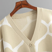 Rikke Overgaard | Jacquard-Strickjacke mit grafischem Muster in Oversize-Passform