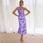 Valentina De Luca | Maxi-festkjole med asymmetrisk one-shoulder design