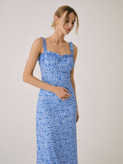 Sophie Laurent | Midi-sommerkjole med blomsterprint og bustier-detalje