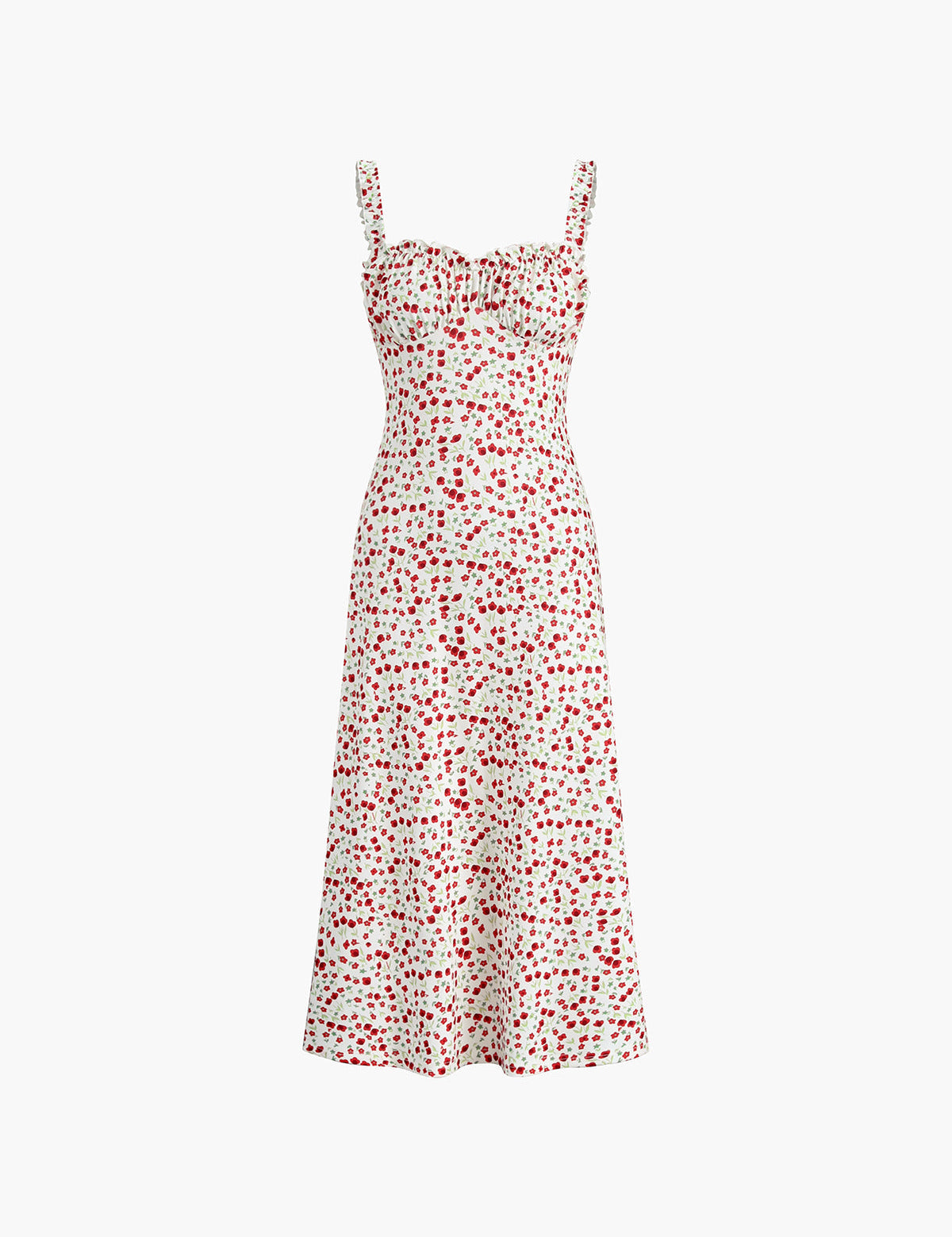 Sophie Laurent | Midi-sommerkjole med blomsterprint og bustier-detalje