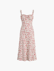 Sophie Laurent | Midi-sommerkjole med blomsterprint og bustier-detalje