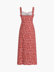 Sophie Laurent | Midi-sommerkjole med blomsterprint og bustier-detalje