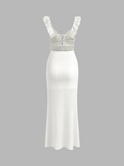 Alessia Vionnet | Maxi-festkjole med flettet struktur og cut-outs