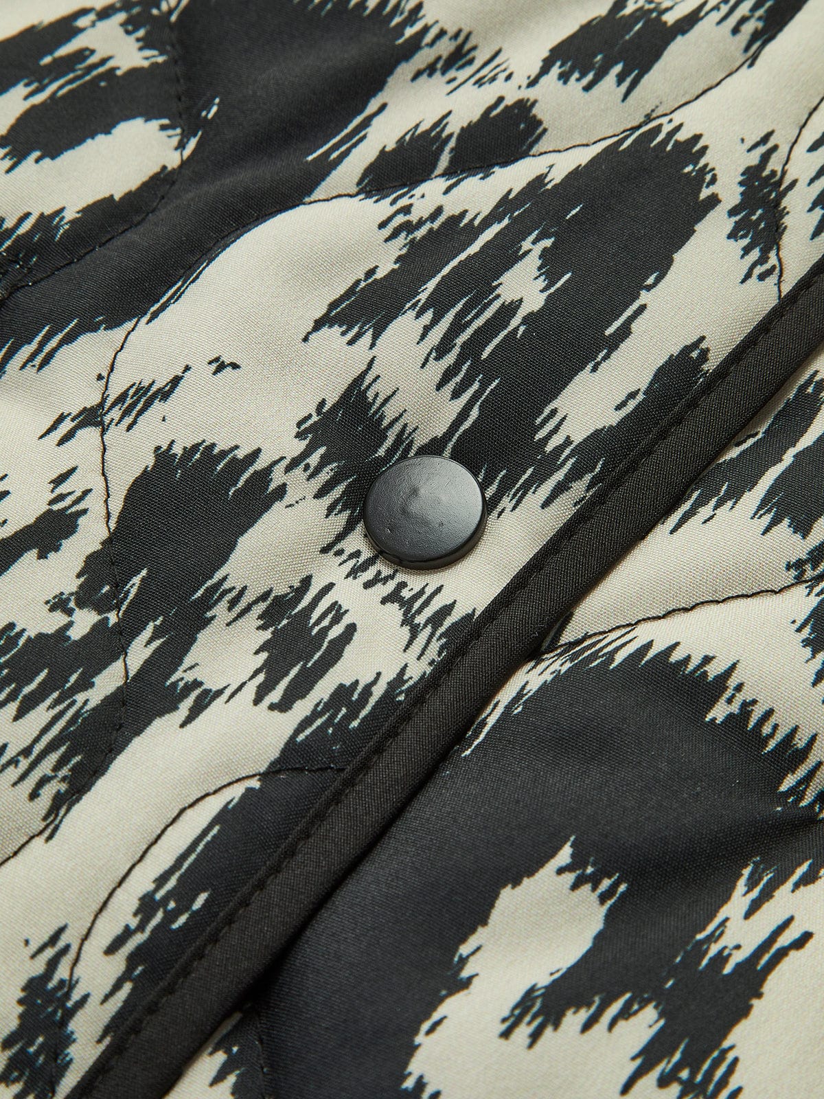Aurore Castellano | Letvatteret Leopard-Print Jakke med Grafisk Kant
